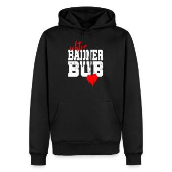 Badner Bub Badisch Dialekt Baden Stolz Geschenk - Männer Premium Bio Hoodie - Schwarz - Vorne - Nico (187cm)