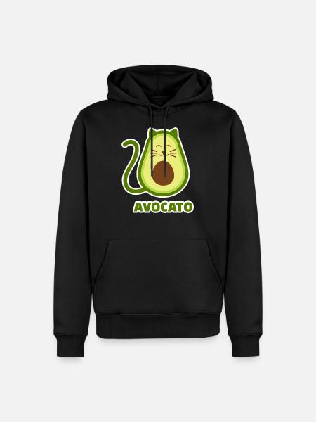 avocat - Sweat à capuche Premium bio Homme - noir