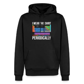 Tableau périodique de chimie - Sweat à capuche Premium bio Homme - noir - Devant - Nico (187cm)