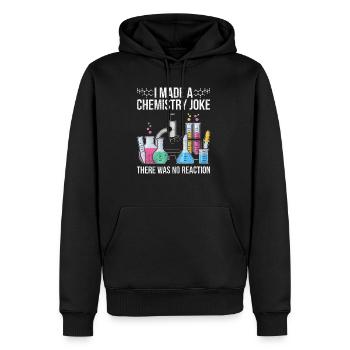 Blagues sur la chimie - Sweat à capuche Premium bio Homme - noir - Devant - Nico (187cm)