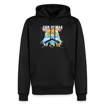 Noël Noël commence avec les anges du Christ - Sweat à capuche Premium bio Homme - noir - Devant - Nico (187cm)