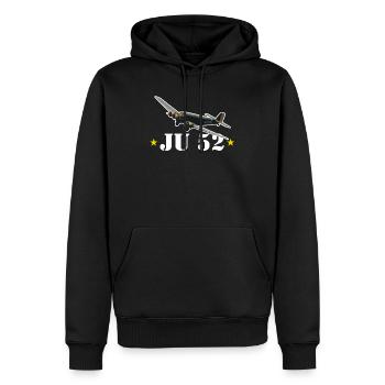 JU 52- Tante JU T-Shirt - Männer Premium Bio Hoodie - Schwarz - Vorne - Nico (187cm)