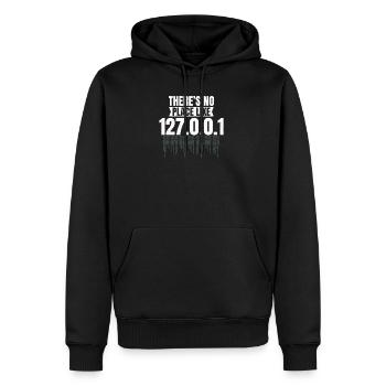 Ingénieur réseau n'est pas un endroit comme cadeau 127.0.0.1 - Sweat à capuche Premium bio Homme - noir - Devant - Nico (187cm)
