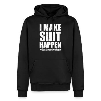 Docteur infirmière endoscopie - Sweat à capuche Premium bio Homme - noir - Devant - Nico (187cm)