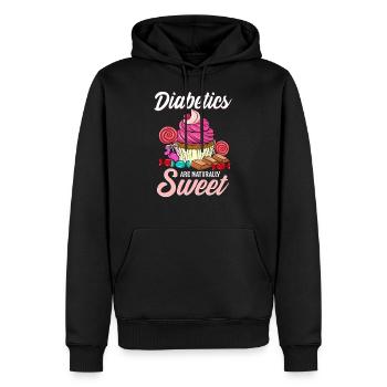 Les diabétiques drôles font naturellement partie du diabète sucré - Sweat à capuche Premium bio Homme - noir - Devant - Nico (187cm)