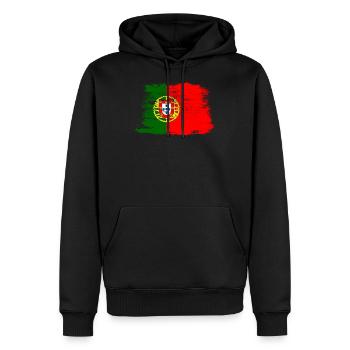 Portugal - Männer Premium Bio Hoodie - Schwarz - Vorne - Nico (187cm)