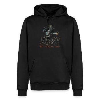Guitar, Electric Guitar, Bass, Gift, Gift Idea - Men’s Premium Organic Hoodie - black - Front - Nico (187cm)