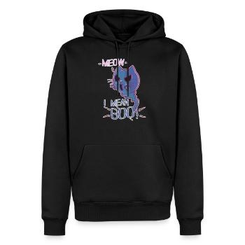 Costume de chat Meow I Mean Boo Carnaval d'Halloween - Sweat à capuche Premium bio Homme - noir - Devant - Nico (187cm)