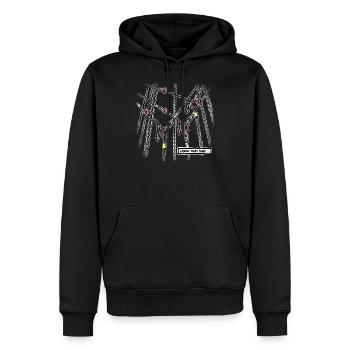 Plus tard dans la journée - Sweat à capuche Premium bio Homme - noir - Devant - Nico (187cm)