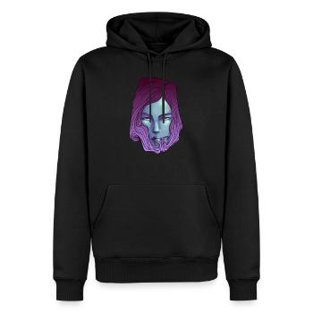 Blue Woman - Männer Premium Bio Hoodie - Schwarz - Vorne - Nico (187cm)