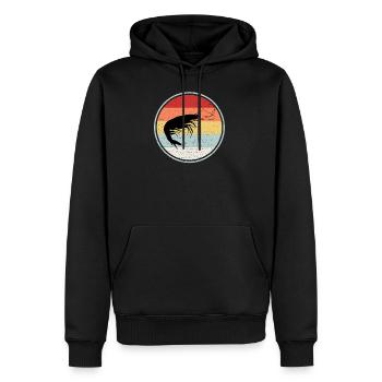 Garnat - Sweat à capuche Premium bio Homme - noir - Devant - Nico (187cm)
