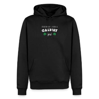 Top Fun Galway Girl Paddys Day Gift Design - Men’s Premium Organic Hoodie - black - Front - Nico (187cm)