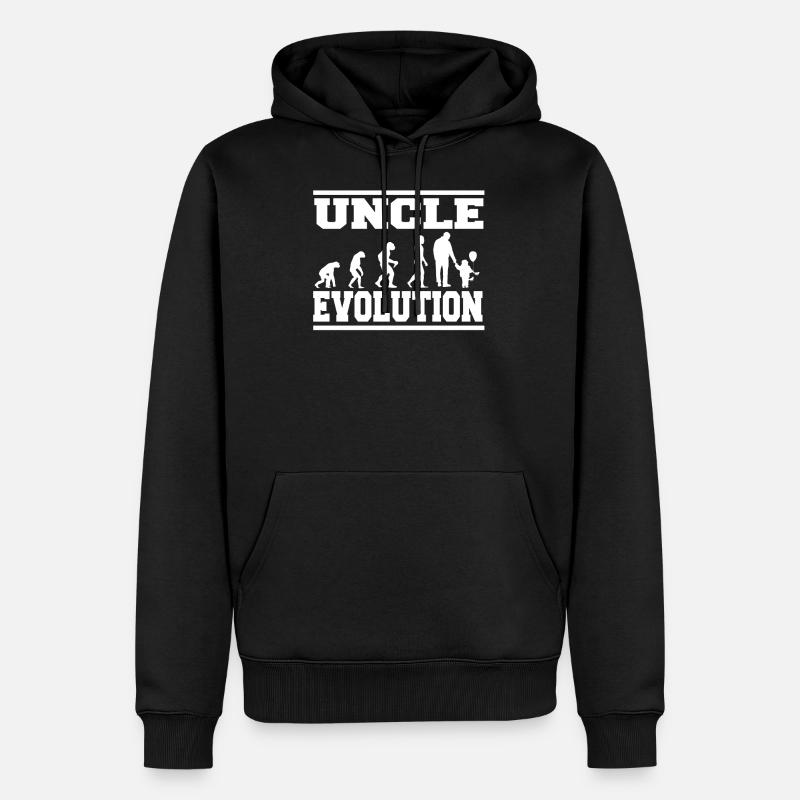 UNCLE EVOLUTION Shirt - Männer Premium Bio Hoodie - Schwarz