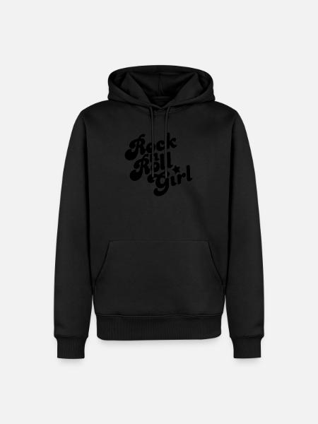 Rock n Roll Girl - Men’s Premium Organic Hoodie - black