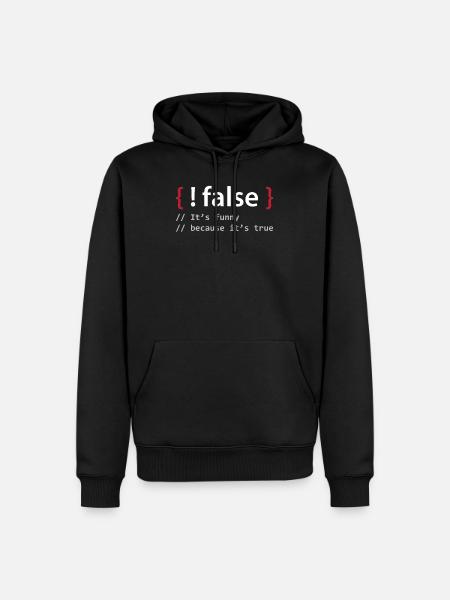 Programmierer Geschenk Nerd - Männer Premium Bio Hoodie - Schwarz