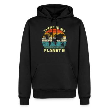 Es gibt keinen Planeten B - Männer Premium Bio Hoodie - Schwarz - Vorne - Nico (187cm)