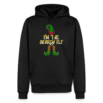 Beardy Elf - Bärtiger Wichtel Weihnachten Kostüm - Männer Premium Bio Hoodie - Schwarz - Vorne - Nico (187cm)