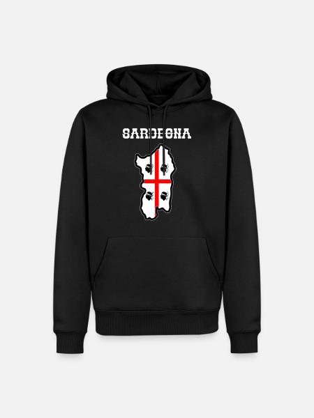Sardinien - Männer Premium Bio Hoodie - Schwarz