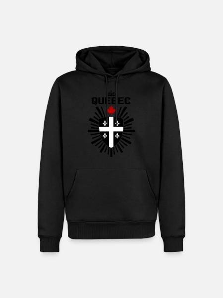 Quebec - Männer Premium Bio Hoodie - Schwarz