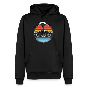 Paragliding - Männer Premium Bio Hoodie - Schwarz - Vorne - Nico (187cm)