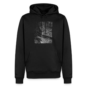 Plan et rues de la ville de Vancouver - Sweat à capuche Premium bio Homme - noir - Devant - Nico (187cm)
