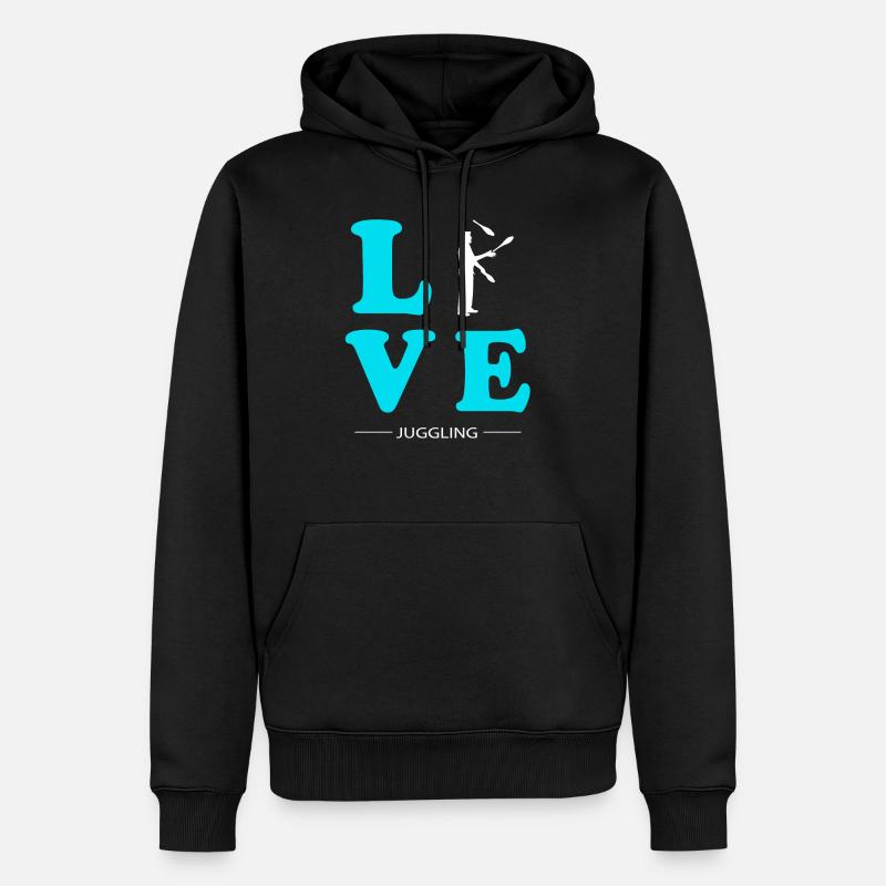JUGGLING LOVE - Sweat à capuche Premium bio Homme - noir