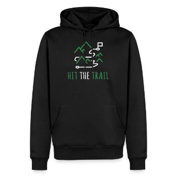 Cadeau de chemise de jogging trail running trail running - Sweat à capuche Premium bio Homme - noir - Devant - Nico (187cm)