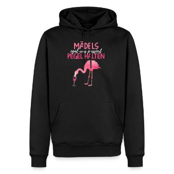 Girls No Matter What Happens Levels Keep Flamingo - Men’s Premium Organic Hoodie - black - Front - Nico (187cm)