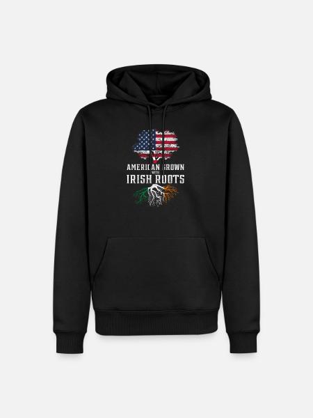 Ireland America country - Men’s Premium Organic Hoodie - black