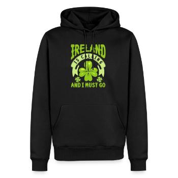 Irland - Männer Premium Bio Hoodie - Schwarz - Vorne - Nico (187cm)