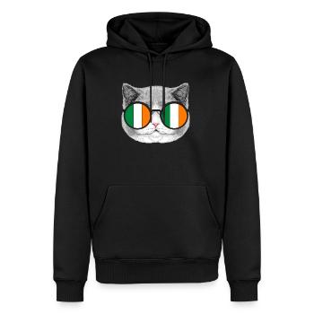 Lunettes de soleil chat Irlande - Sweat à capuche Premium bio Homme - noir - Devant - Nico (187cm)