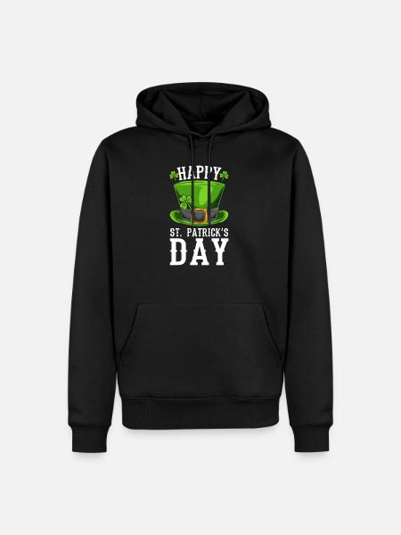 St Patricks Day Land - Männer Premium Bio Hoodie - Schwarz