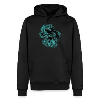 Combinaison de plongée de plongée motif fond marin - Sweat à capuche Premium bio Homme - noir - Devant - Nico (187cm)