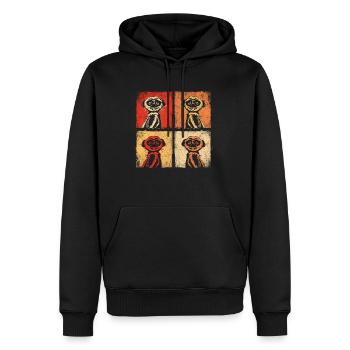 Erdmännchen Niedliches Tier Afrika - Männer Premium Bio Hoodie - Schwarz - Vorne - Nico (187cm)