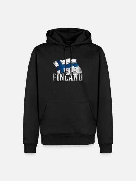 finland - Men’s Premium Organic Hoodie - black