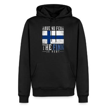 Finland Nationalität - Männer Premium Bio Hoodie - Schwarz - Vorne - Nico (187cm)