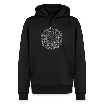 Vélo Pédale Hobby - Sweat à capuche Premium bio Homme - noir - Devant - Nico (187cm)