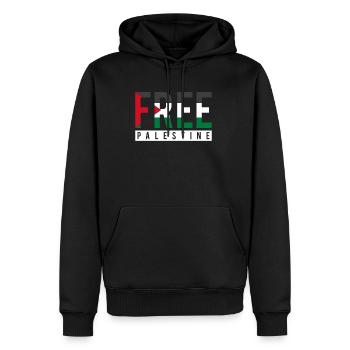 Liberté de Palestine - Sweat à capuche Premium bio Homme - noir - Devant - Nico (187cm)