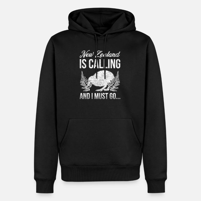 Kiwi de Nouvelle-Zélande - Sweat à capuche Premium bio Homme - noir