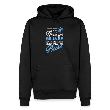 Bass - Männer Premium Bio Hoodie - Schwarz - Vorne - Nico (187cm)
