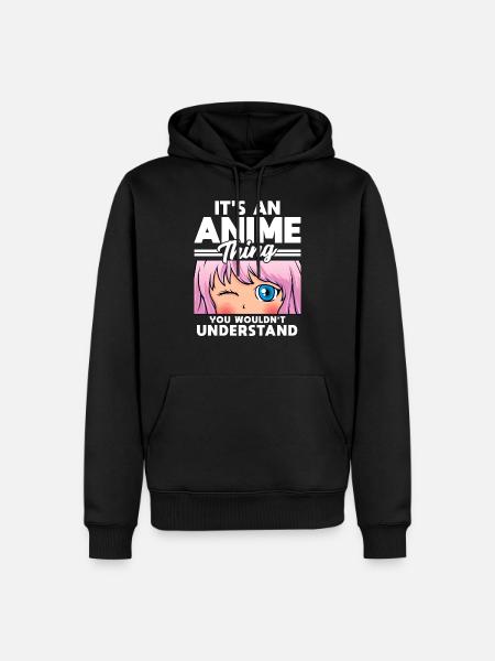 Anime Girl Eine Anime-Sache, die Sie nicht verstehen würden - Männer Premium Bio Hoodie - Schwarz