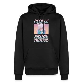 Les gens qui n'aiment pas l'anime ne devraient pas faire confiance - Sweat à capuche Premium bio Homme - noir - Devant - Nico (187cm)