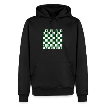 Schach Schachbrett Schachspiel - Männer Premium Bio Hoodie - Schwarz - Vorne - Nico (187cm)