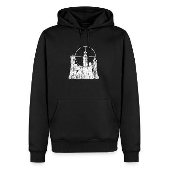 Schach Scachturnier König - Männer Premium Bio Hoodie - Schwarz - Vorne - Nico (187cm)