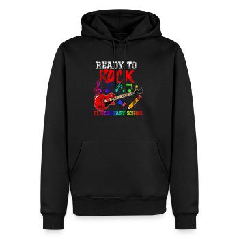 Guitare Rock - Sweat à capuche Premium bio Homme - noir - Devant - Nico (187cm)