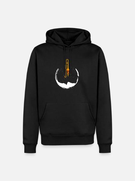 Trombone Moonlight - Men’s Premium Organic Hoodie - black