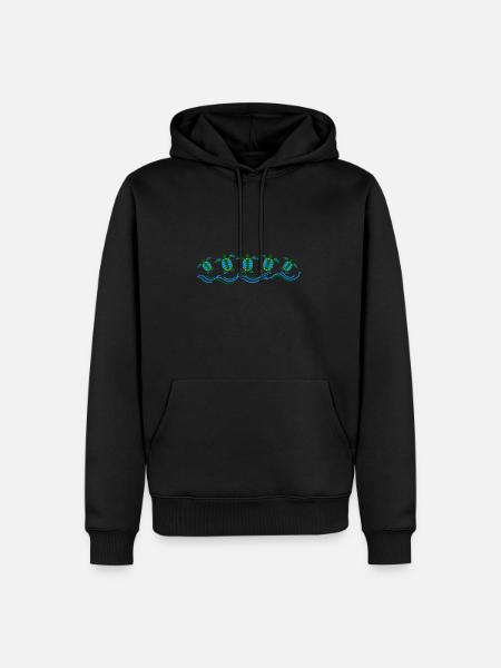 turtle - Men’s Premium Organic Hoodie - black