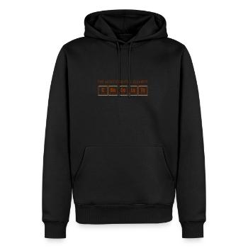 Schokolade - Männer Premium Bio Hoodie - Schwarz - Vorne - Nico (187cm)