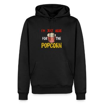 Bonbons au maïs soufflé - Sweat à capuche Premium bio Homme - noir - Devant - Nico (187cm)
