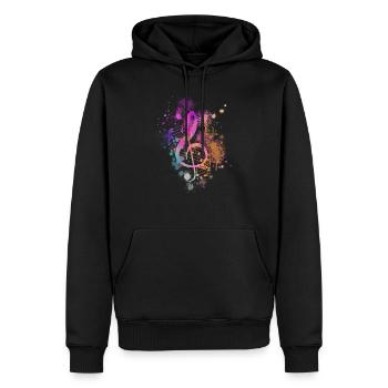 Clef composer - Men’s Premium Organic Hoodie - black - Front - Nico (187cm)